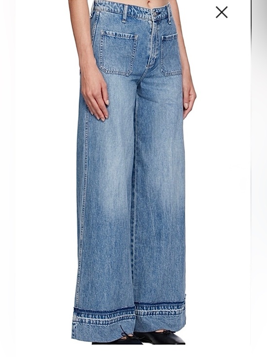 rag & bone Denim - NWT Rag & Bone Marina High Rise Wide Leg Jeans in Liliana Denim Sz 31 Summer Lux